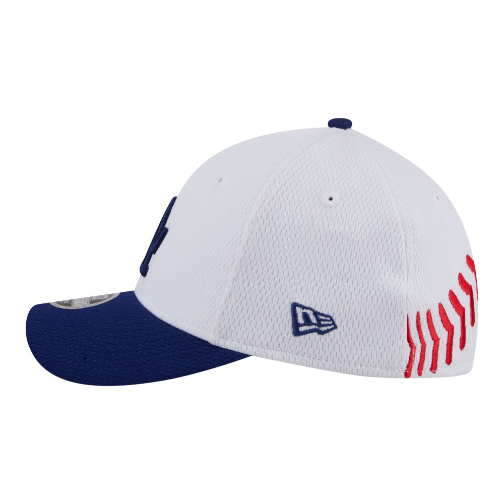 Los Angeles Dodgers Youth Baseball 39THIRTY M-Crown Flex Hat White/Royal | New Era