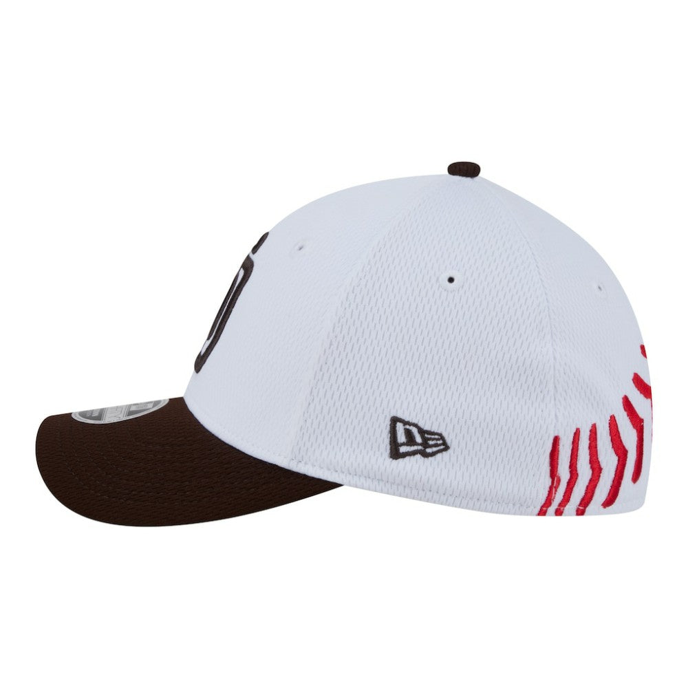 San Diego Padres Youth Baseball 39THIRTY M-Crown Flex Hat White/Brown | New Era