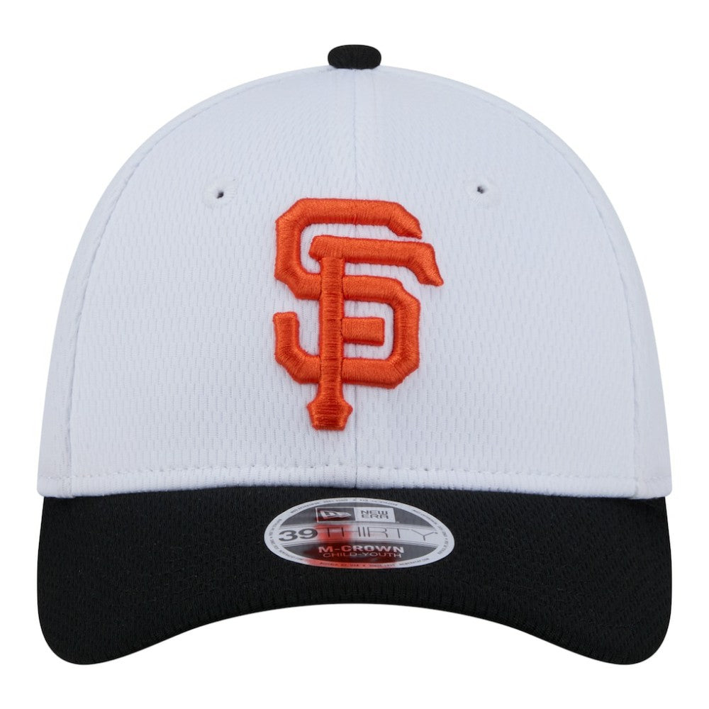 San Francisco Giants Youth Baseball 39THIRTY M-Crown Flex Hat White/Black | New Era
