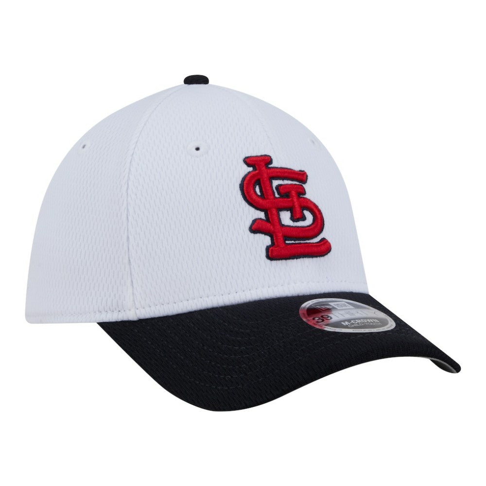 St. Louis Cardinals Youth Baseball 39THIRTY M-Crown Flex Hat White/Red | New Era