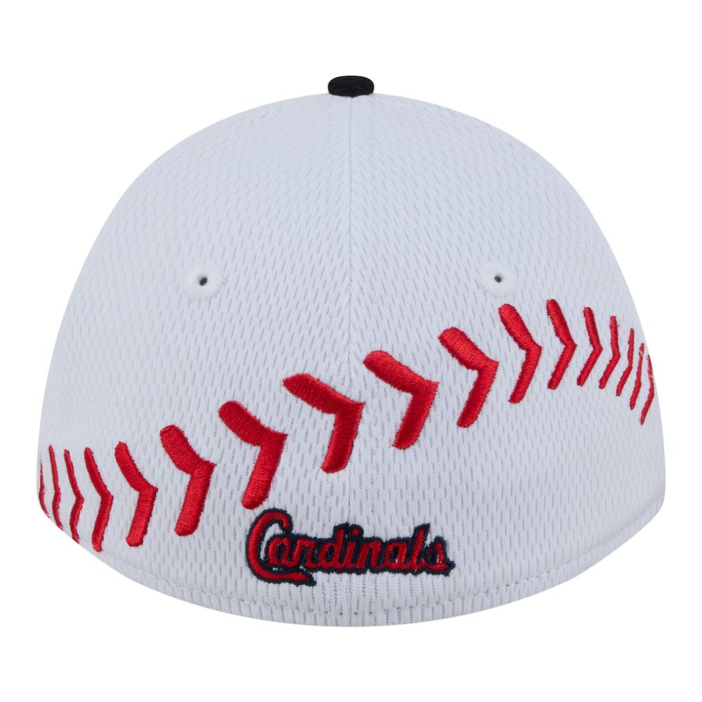 St. Louis Cardinals Youth Baseball 39THIRTY M-Crown Flex Hat White/Red | New Era