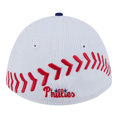 Philadelphia Phillies Youth Baseball 39THIRTY M-Crown Flex Hat White/Red | New Era