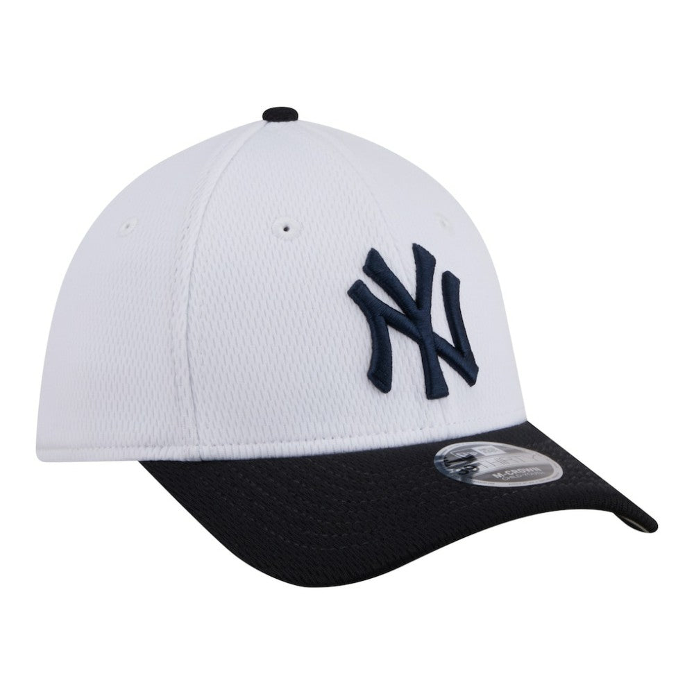 New York Yankees Youth Baseball 39THIRTY M-Crown Flex Hat White/Navy | New Era