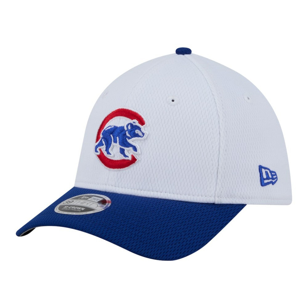 Chicago Cubs Youth Baseball 39THIRTY M-Crown Flex Hat White/Royal | New Era