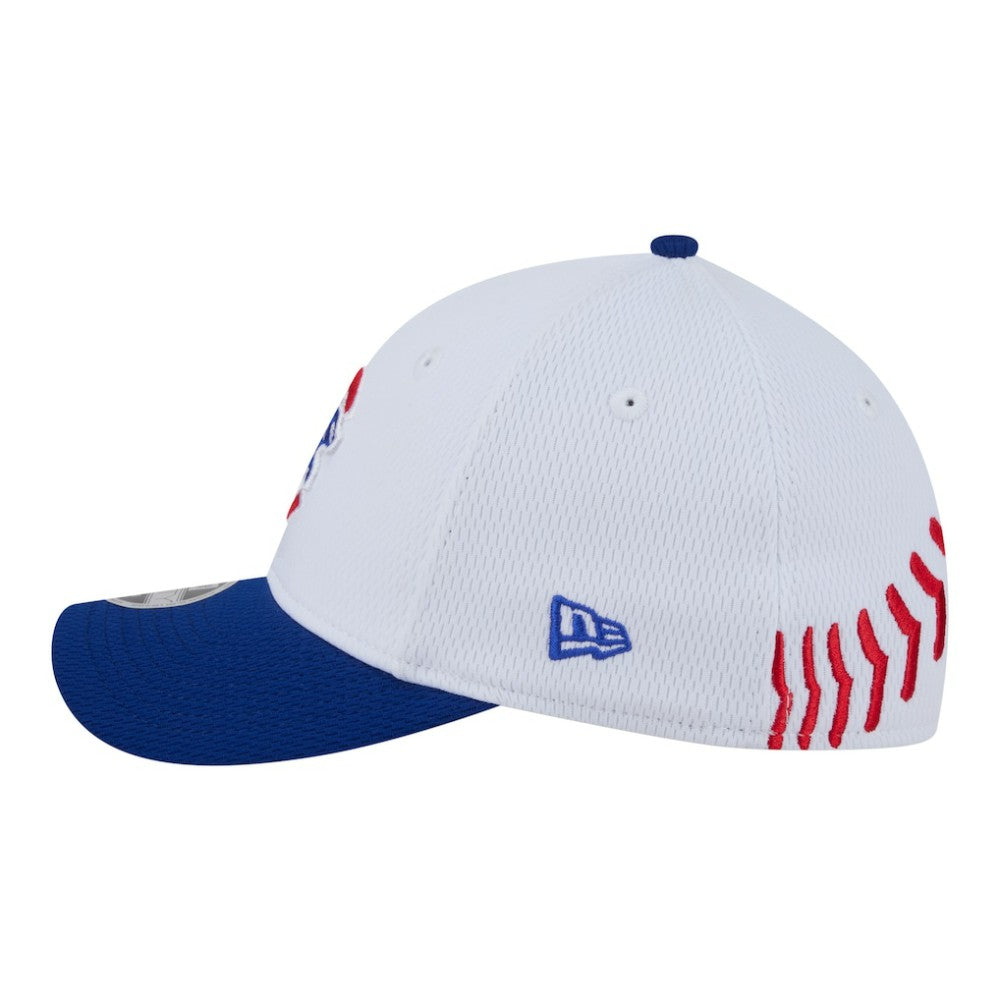 Chicago Cubs Youth Baseball 39THIRTY M-Crown Flex Hat White/Royal | New Era