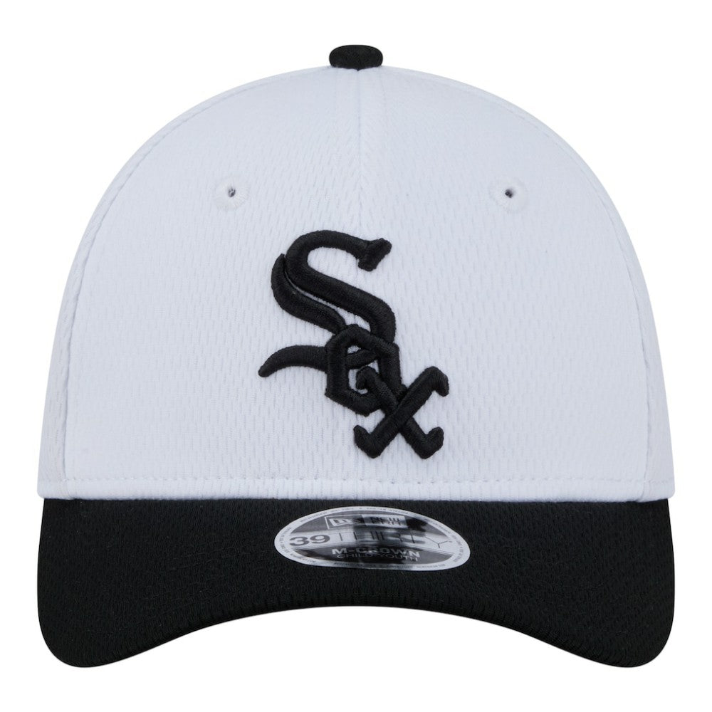 Chicago White Sox Youth Baseball 39THIRTY M-Crown Flex Hat White/Black | New Era