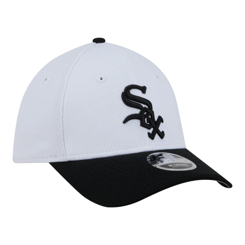 Chicago White Sox Youth Baseball 39THIRTY M-Crown Flex Hat White/Black | New Era