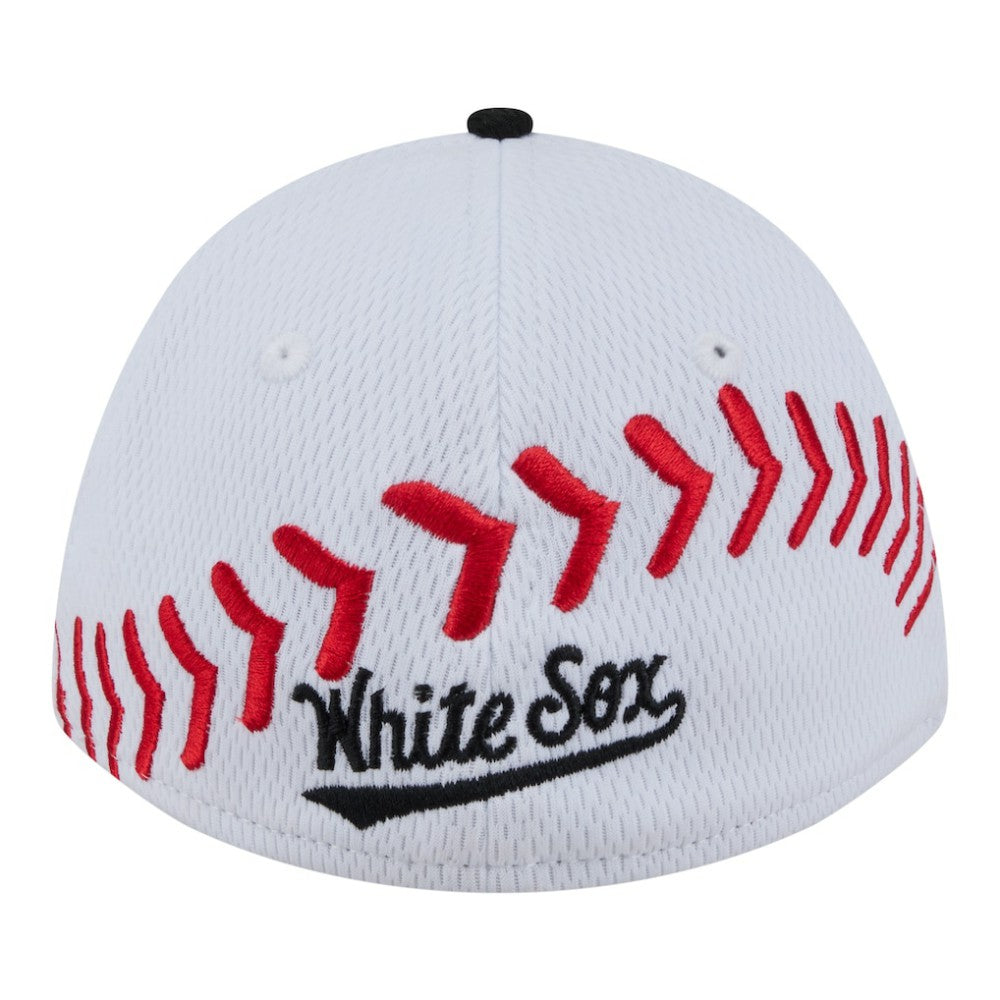 Chicago White Sox Youth Baseball 39THIRTY M-Crown Flex Hat White/Black | New Era