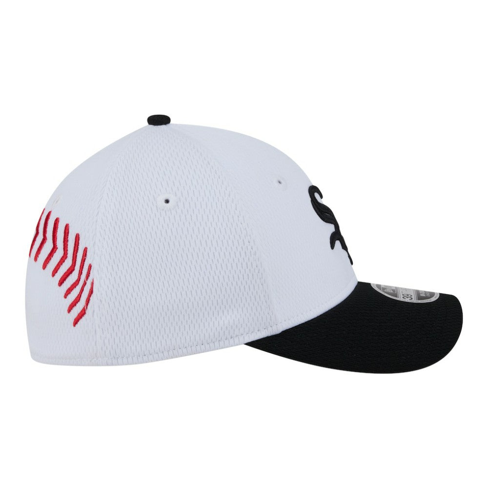 Chicago White Sox Youth Baseball 39THIRTY M-Crown Flex Hat White/Black | New Era