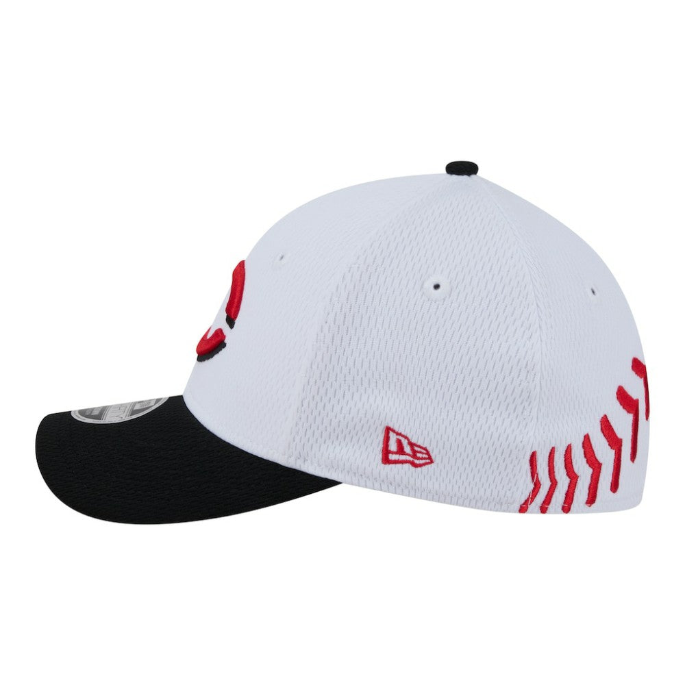 Cincinnati Reds Youth Baseball 39THIRTY M-Crown Flex Hat White/Red | New Era
