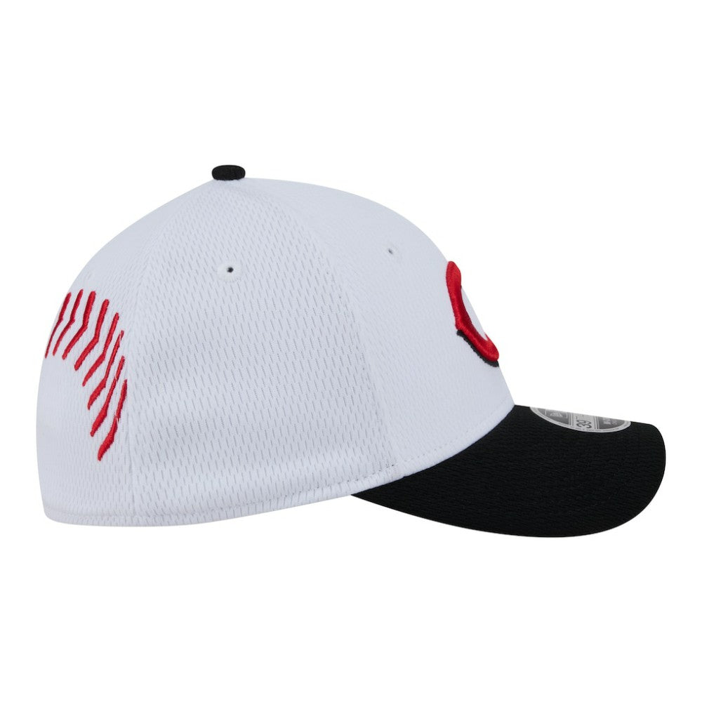 Cincinnati Reds Youth Baseball 39THIRTY M-Crown Flex Hat White/Red | New Era