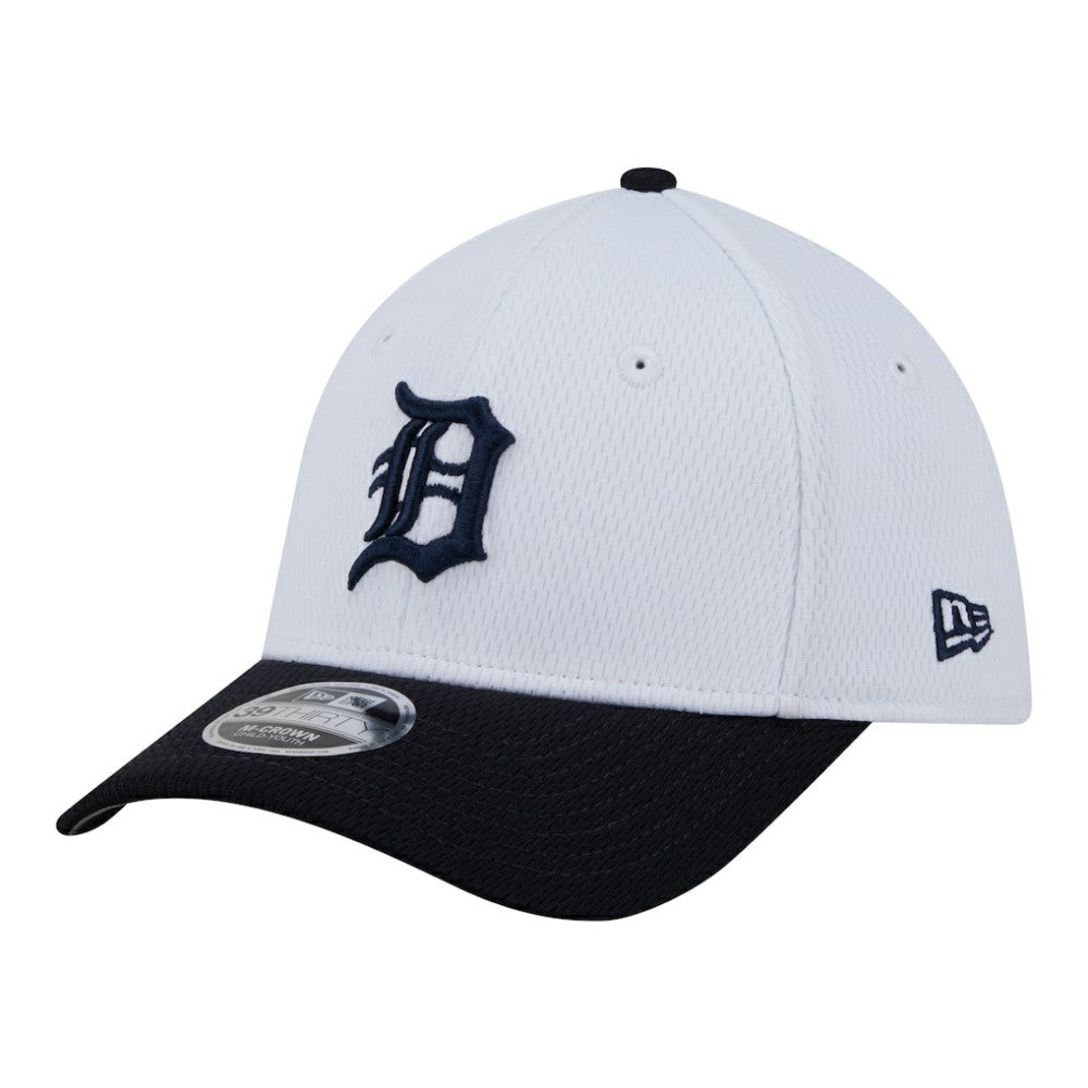 Detroit Tigers Youth Baseball 39THIRTY M-Crown Flex Hat White/Navy | New Era