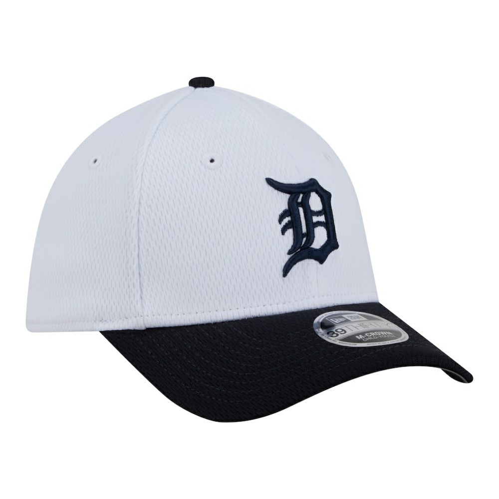 Detroit Tigers Youth Baseball 39THIRTY M-Crown Flex Hat White/Navy | New Era