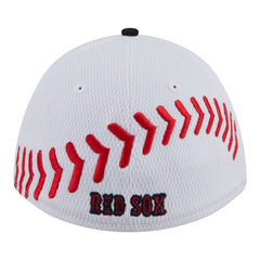 Boston Red Sox Youth Baseball 39THIRTY M-Crown Flex Hat White/Navy | New Era