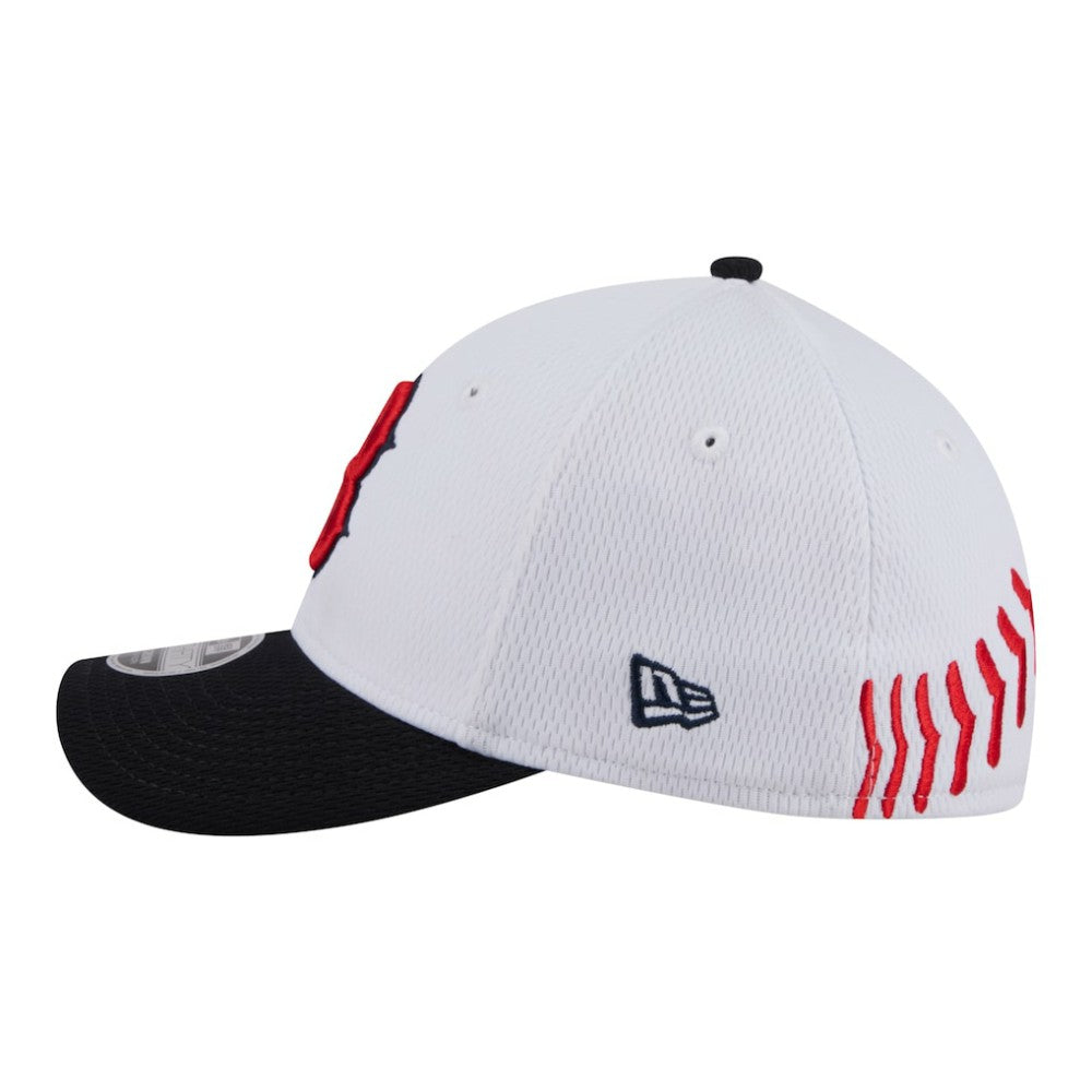 Boston Red Sox Youth Baseball 39THIRTY M-Crown Flex Hat White/Navy | New Era