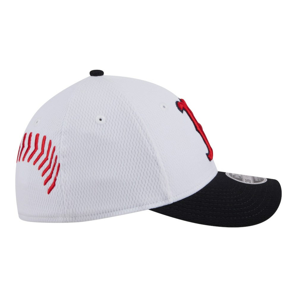 Boston Red Sox Youth Baseball 39THIRTY M-Crown Flex Hat White/Navy | New Era