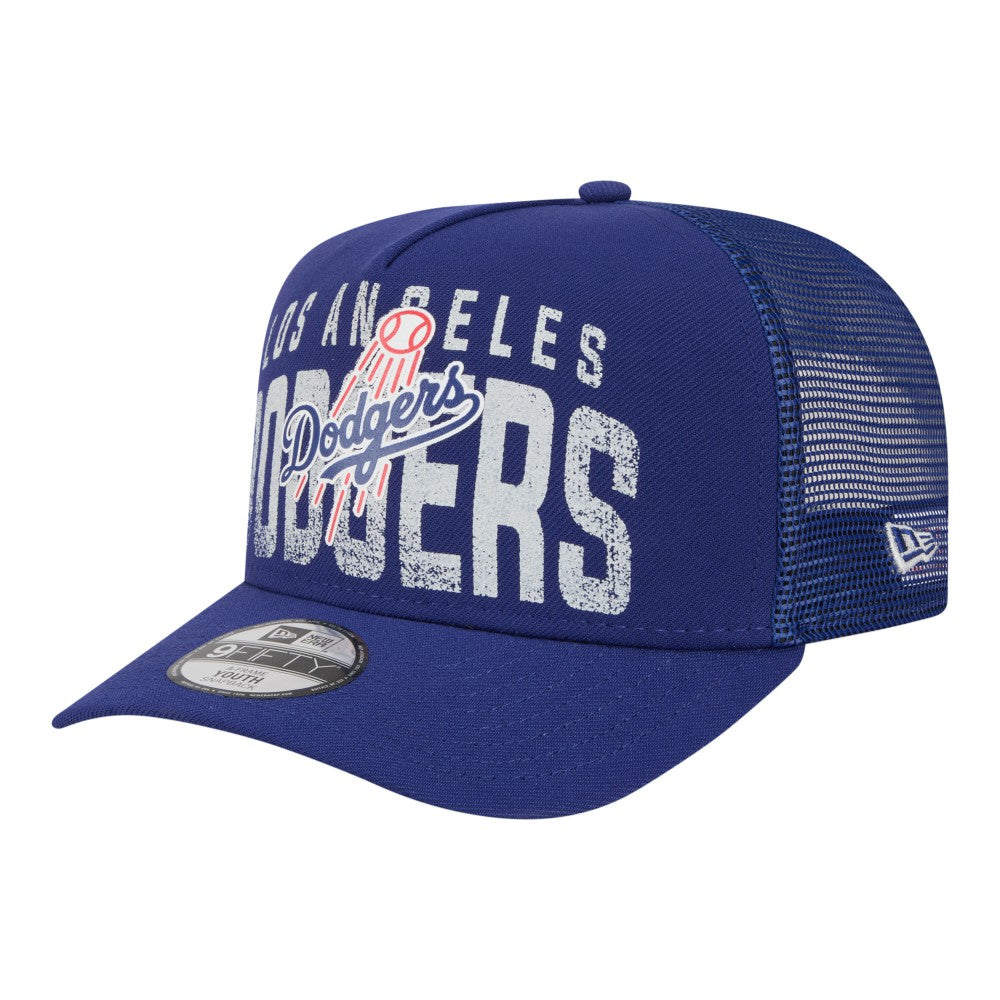 Los Angeles Dodgers Youth Logo Fade A-Frame 9FIFTY Snapback Hat Royal | New Era