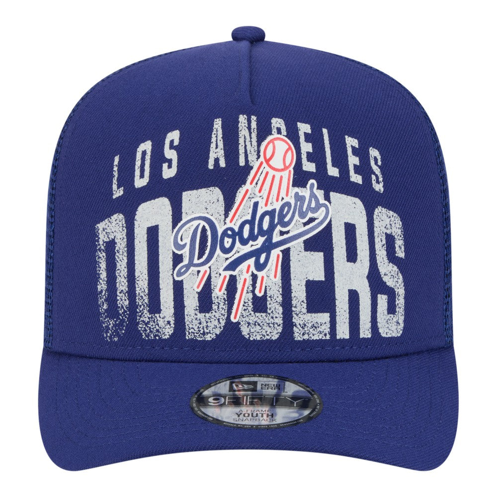 Los Angeles Dodgers Youth Logo Fade A-Frame 9FIFTY Snapback Hat Royal | New Era