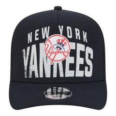 New York Yankees Youth Logo Fade A-Frame 9FIFTY Snapback Hat Navy | New Era