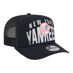 New York Yankees Youth Logo Fade A-Frame 9FIFTY Snapback Hat Navy | New Era