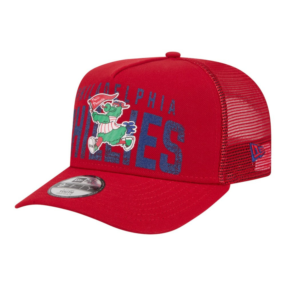 Philadelphia Phillies Youth Logo Fade A-Frame 9FIFTY Snapback Hat Red | New Era