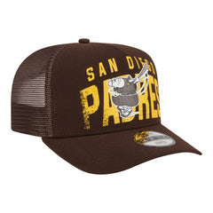 San Diego Padres Youth Logo Fade A-Frame 9FIFTY Snapback Hat Brown | New Era