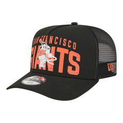 San Francisco Giants Youth Logo Fade A-Frame 9FIFTY Snapback Hat Black | New Era