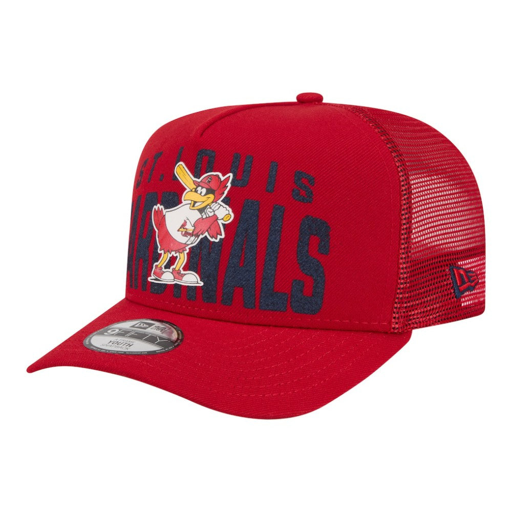 St. Louis Cardinals Youth Logo Fade A-Frame 9FIFTY Snapback Hat Red | New Era