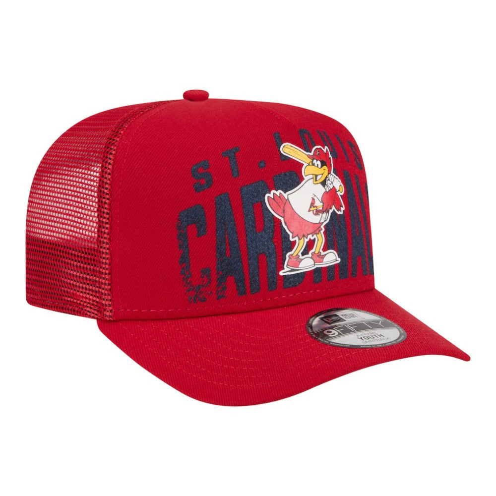 St. Louis Cardinals Youth Logo Fade A-Frame 9FIFTY Snapback Hat Red | New Era