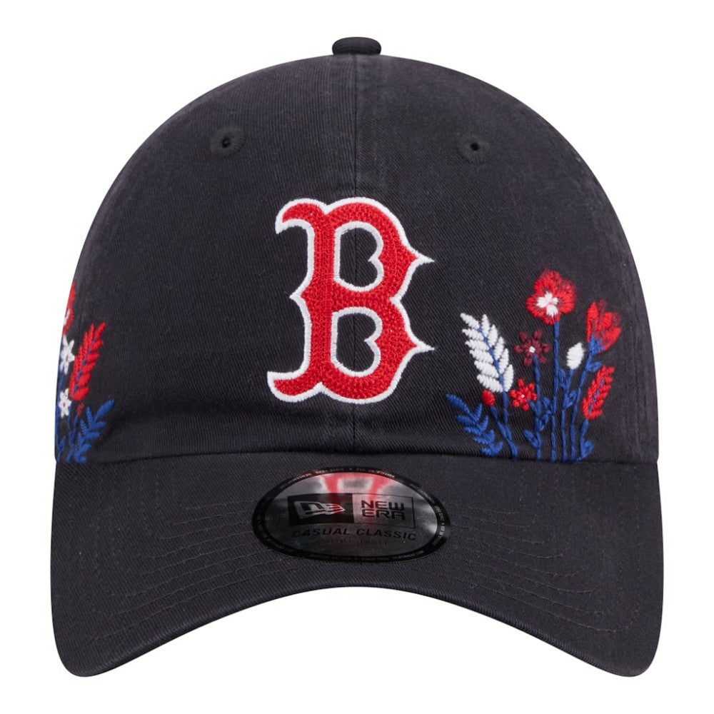 Boston Red Sox Women's Wildflower Casual Classic Adjustable Hat Navy | New Era