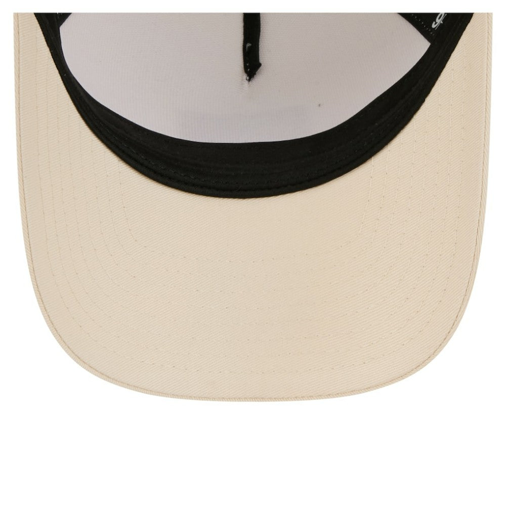 New York Yankees Women's Tonal Patch 9FORTY M-Crown A-Frame Trucker Adjustable Hat Light Beige | New Era