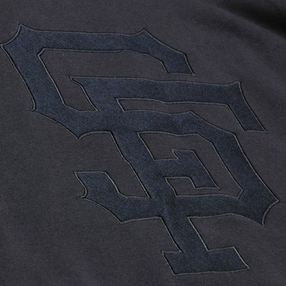 San Francisco Giants Phantom Fleece Crewneck Sweatshirt Black | Mitchell & Ness