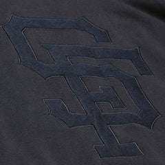 San Francisco Giants Phantom Fleece Crewneck Sweatshirt Black | Mitchell & Ness