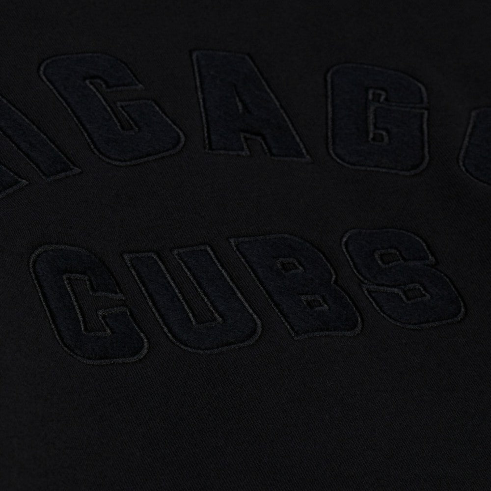 Chicago Cubs Phantom Fleece Crewneck Sweatshirt Black | Mitchell & Ness