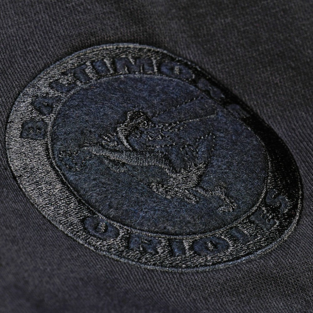 Baltimore Orioles Phantom Fleece Crewneck Sweatshirt Black | Mitchell & Ness