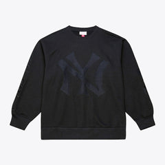 New York Yankees Phantom Fleece Crewneck Sweatshirt Black | Mitchell & Ness