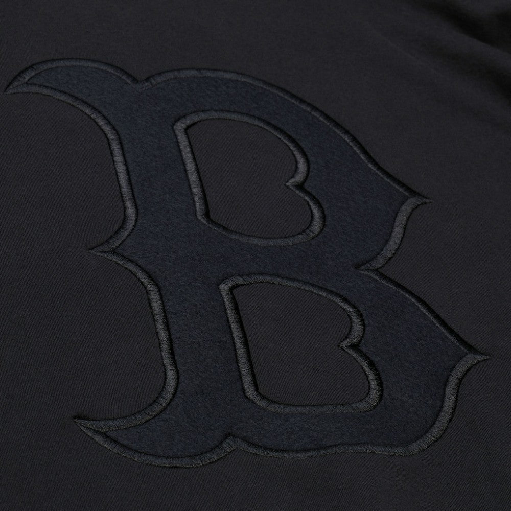 Boston Red Sox Phantom Fleece Crewneck Sweatshirt Black | Mitchell & Ness