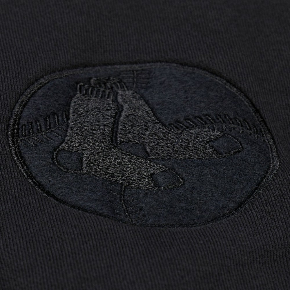 Boston Red Sox Phantom Fleece Crewneck Sweatshirt Black | Mitchell & Ness