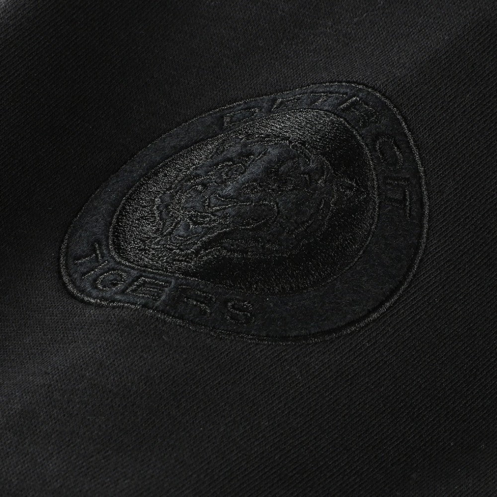 Detroit Tigers Phantom Fleece Crewneck Sweatshirt Black | Mitchell & Ness