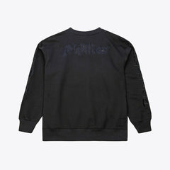 Philadelphia Phillies Phantom Fleece Crewneck Sweatshirt Black | Mitchell & Ness