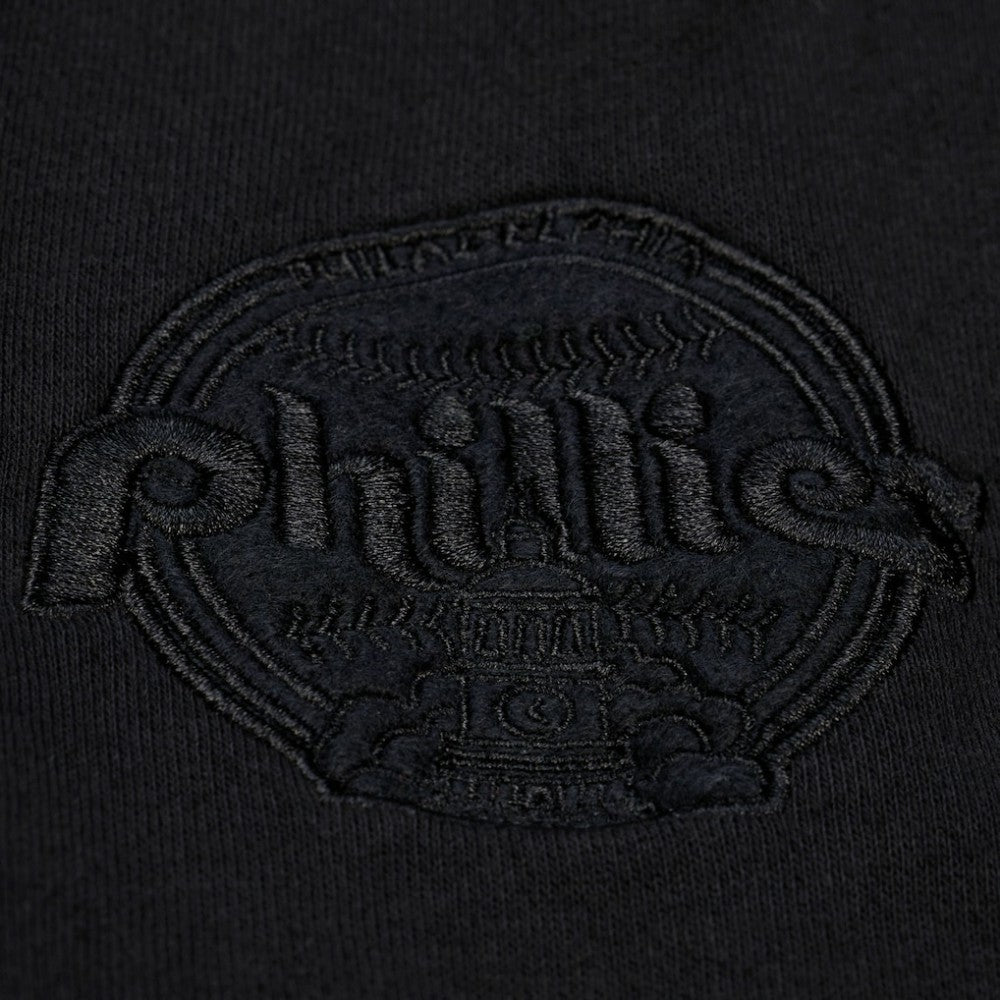 Philadelphia Phillies Phantom Fleece Crewneck Sweatshirt Black | Mitchell & Ness