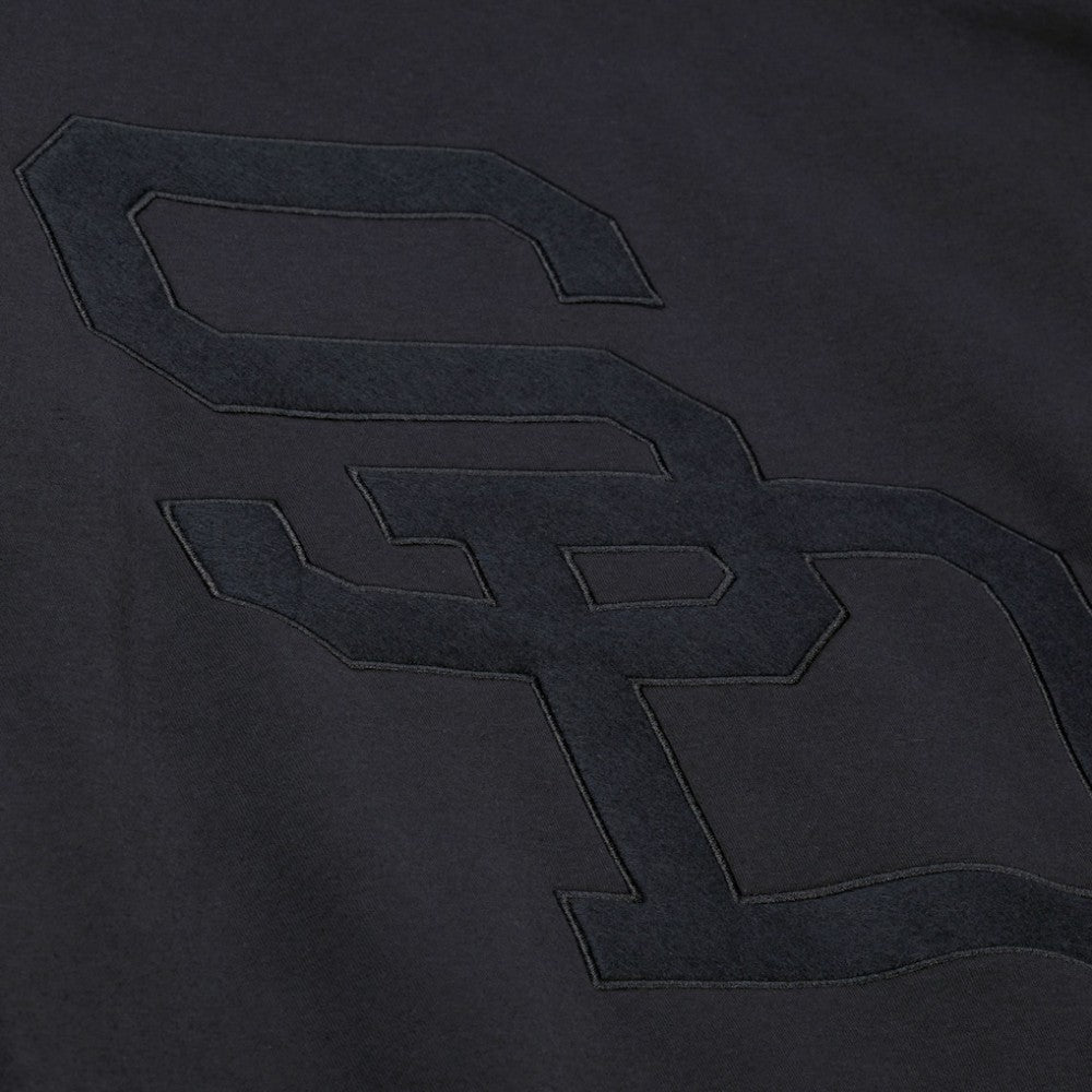 San Diego Padres Phantom Fleece Crewneck Sweatshirt Black | Mitchell & Ness