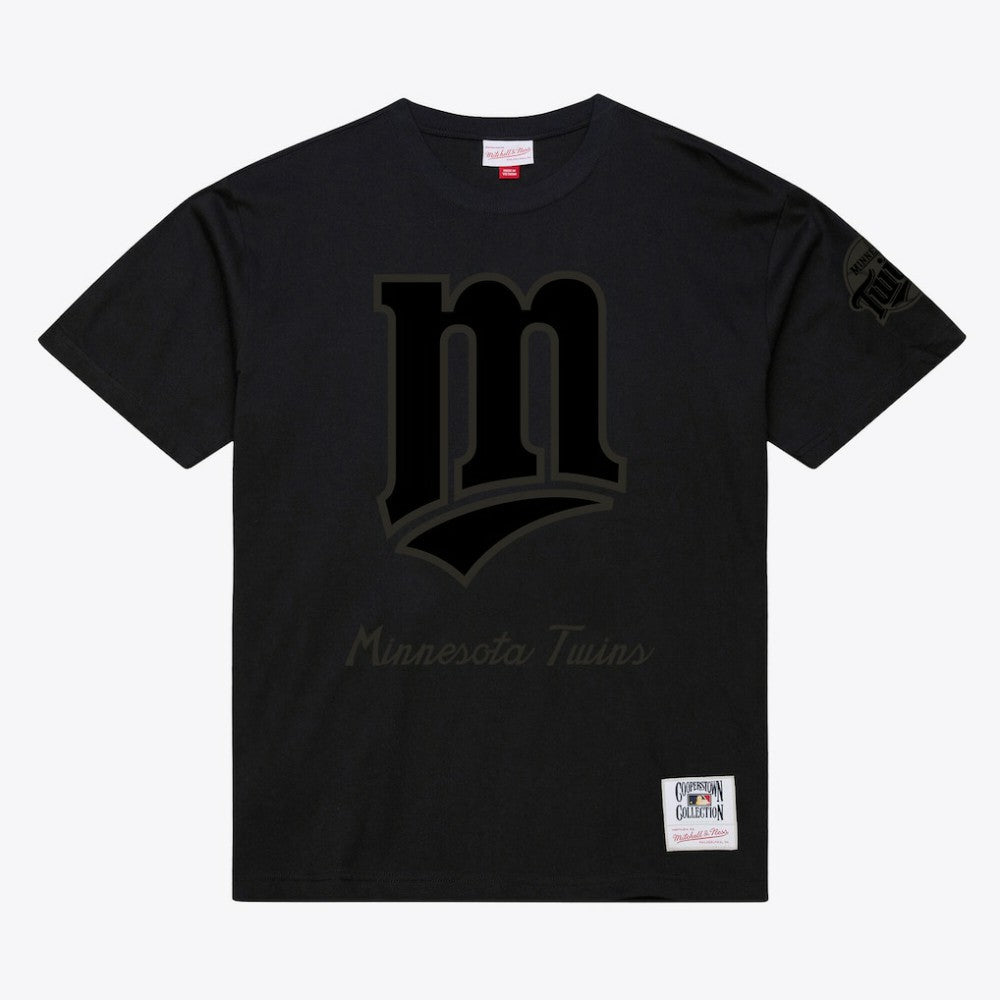 Minnesota Twins Cooperstown Collection Phantom T-Shirt Black | Mitchell & Ness