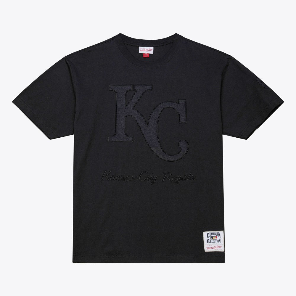 Kansas City Royals Cooperstown Collection Phantom T-Shirt Black | Mitchell & Ness