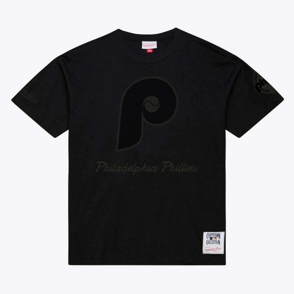 Philadelphia Phillies Cooperstown Collection Phantom T-Shirt Black | Mitchell & Ness