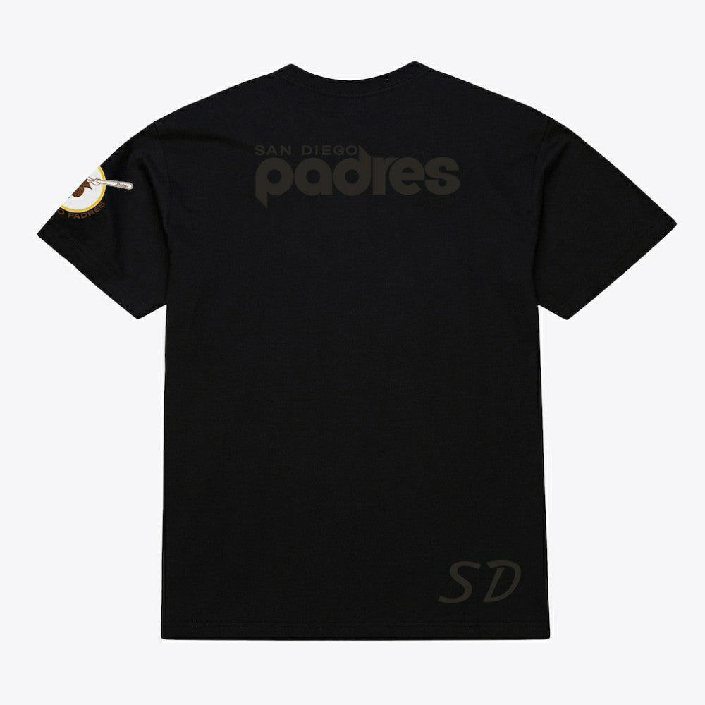San Diego Padres Cooperstown Collection Phantom T-Shirt Black | Mitchell & Ness