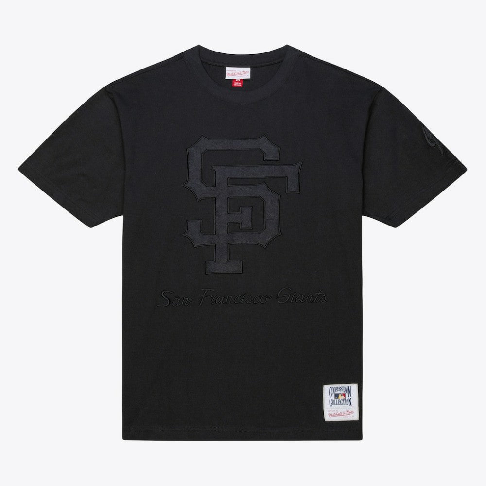 San Francisco Giants Cooperstown Collection Phantom T-Shirt Black | Mitchell & Ness