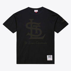 St. Louis Cardinals Cooperstown Collection Phantom T-Shirt Black | Mitchell & Ness