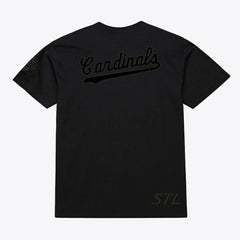 St. Louis Cardinals Cooperstown Collection Phantom T-Shirt Black | Mitchell & Ness