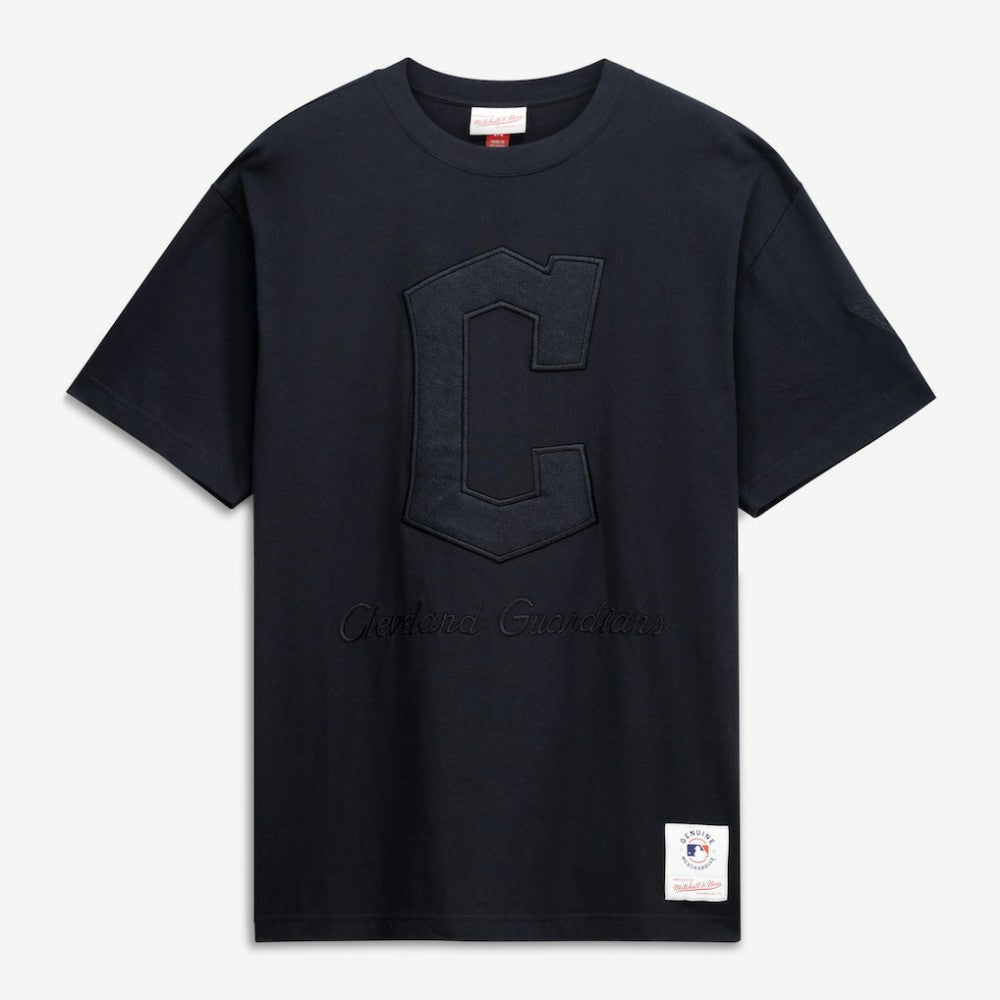Cleveland Guardians Cooperstown Collection Phantom T-Shirt Black | Mitchell & Ness